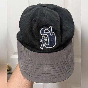STUSSY Cap VINTAGE S LOW PRO COTTON Cap Hat Snapback Black MENS Used